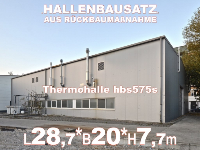 Gebrauchte Stahlhalle 28x20x7m Warmhalle abzubauen